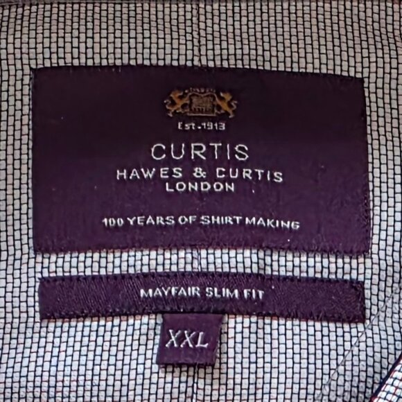 Hawes & Curtis New Mayfair (White & Navy) Size XXL (NWT) - Picture 3 of 4